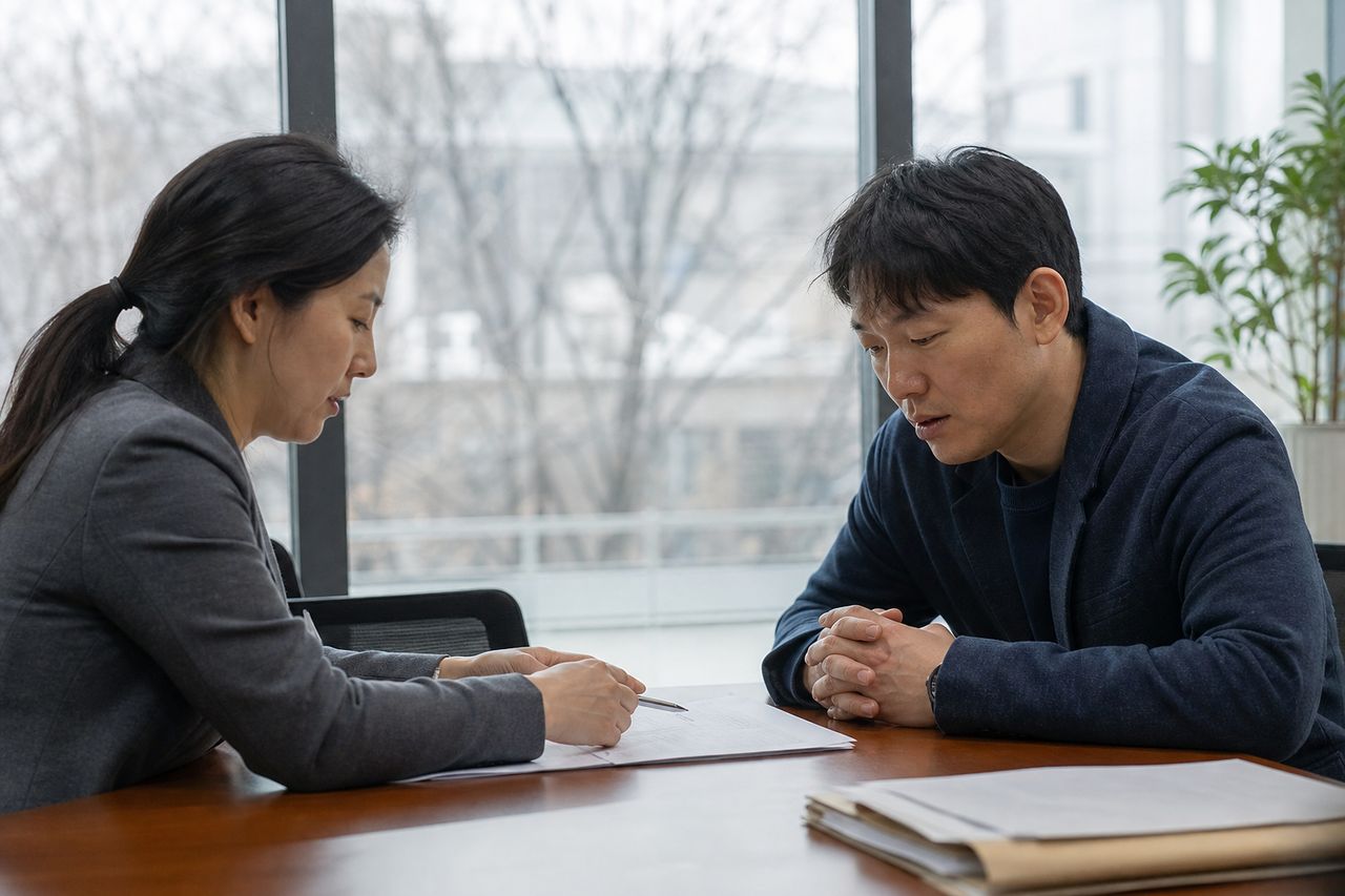 이혼 사유, 재판에서 인정되는 사유와 입증 자료 관련 전문가 상담·서류 검토 장면