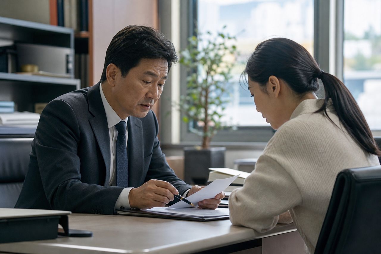 별거 이혼, 별거 기간이 이혼 사유가 되는 경우 관련 전문가 상담·서류 검토 장면