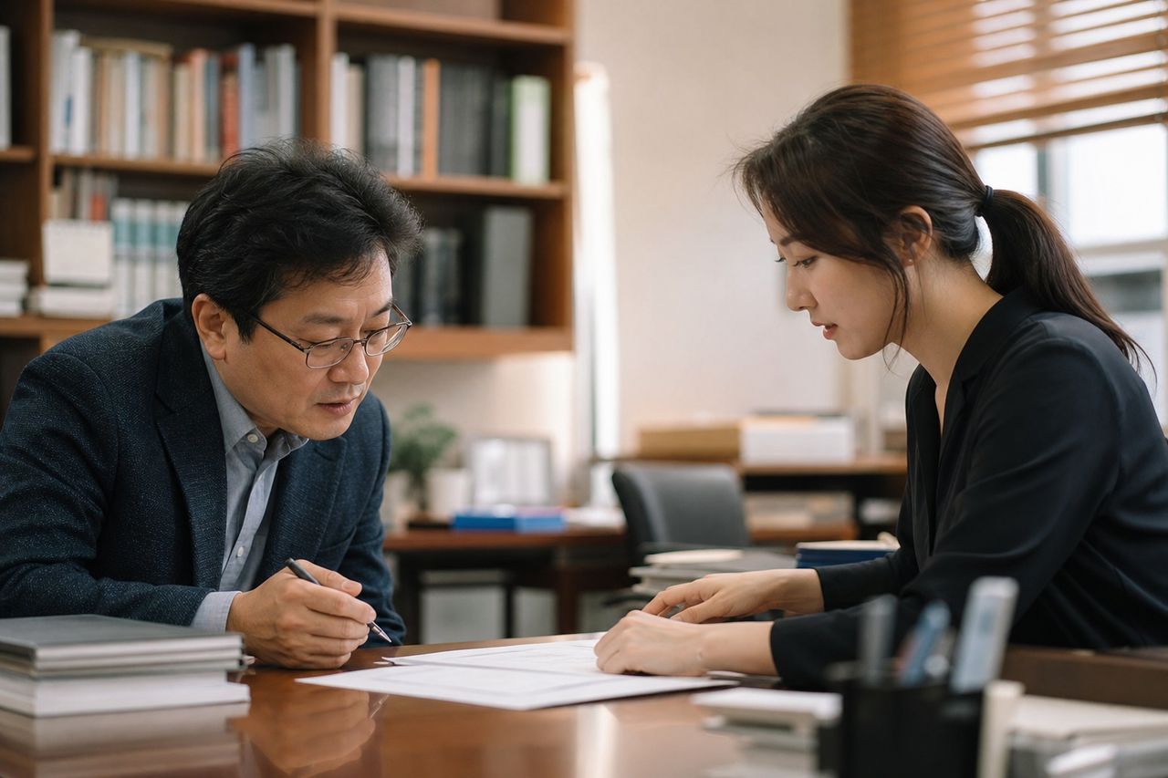 이혼 사실관계 연표, 자주 묻는 질문 정리 관련 전문가 상담·서류 검토 장면