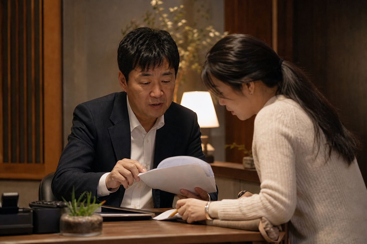 해외거주 면접교섭, 신청 전 확인할 쟁점 관련 전문가 상담·서류 검토 장면