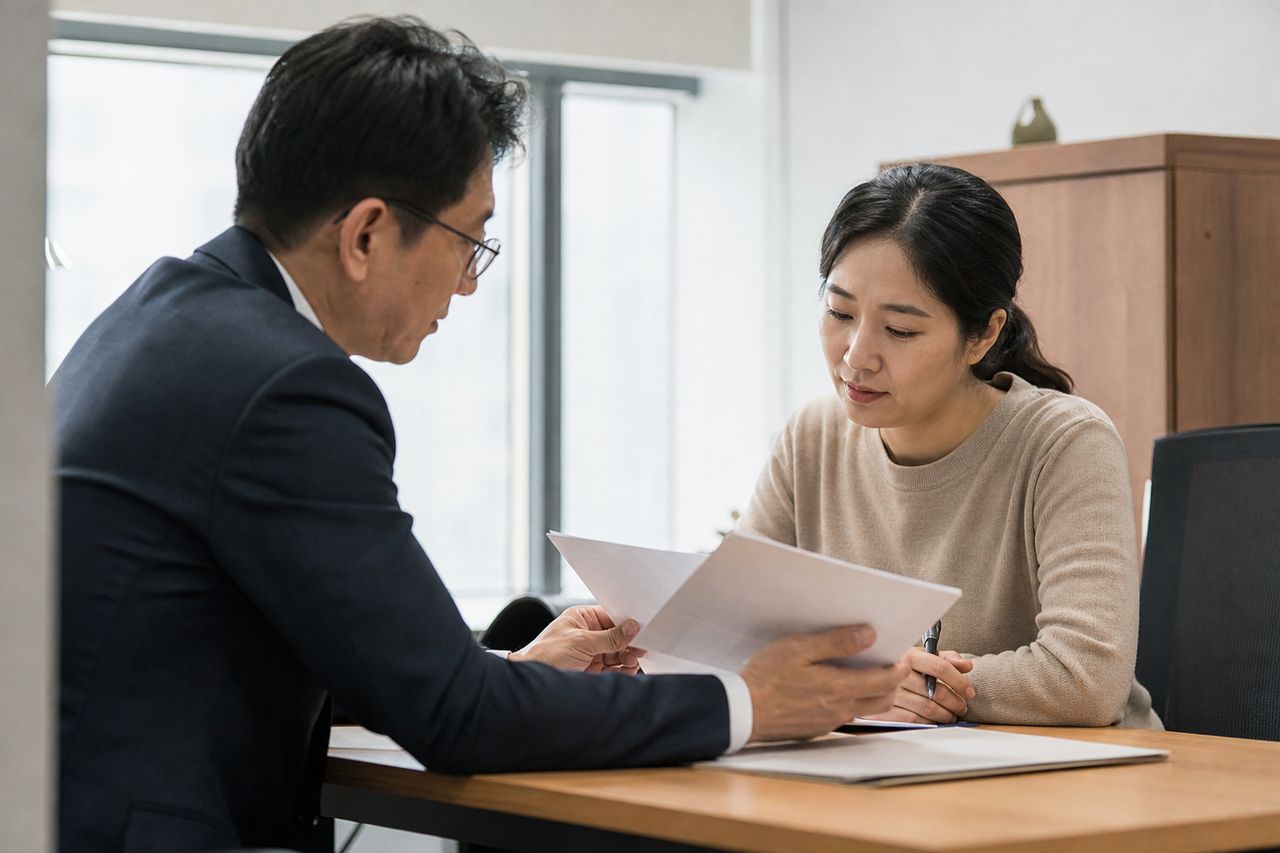 별거 기간 증빙, 상황별로 먼저 살펴볼 내용 관련 전문가 상담·서류 검토 장면