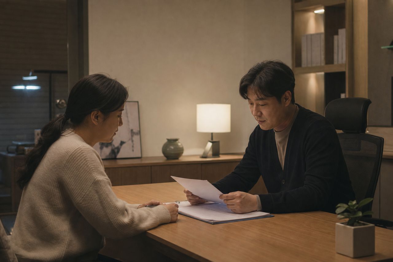해외거주 이혼 상담, 자주 묻는 질문 정리 관련 전문가 상담·서류 검토 장면