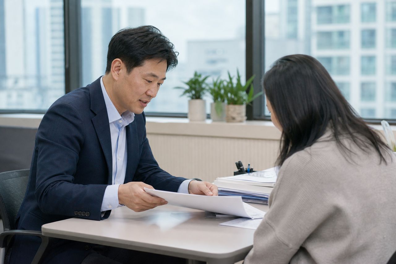 식당 폐업하고 위자료·재산분할 합의 결렬 — 전 배우자 명의 상가 임대차보증금에 가압류 걸 수 있는 타이밍은 언제인가? 관련 전문가 상담·서류 검토 장면