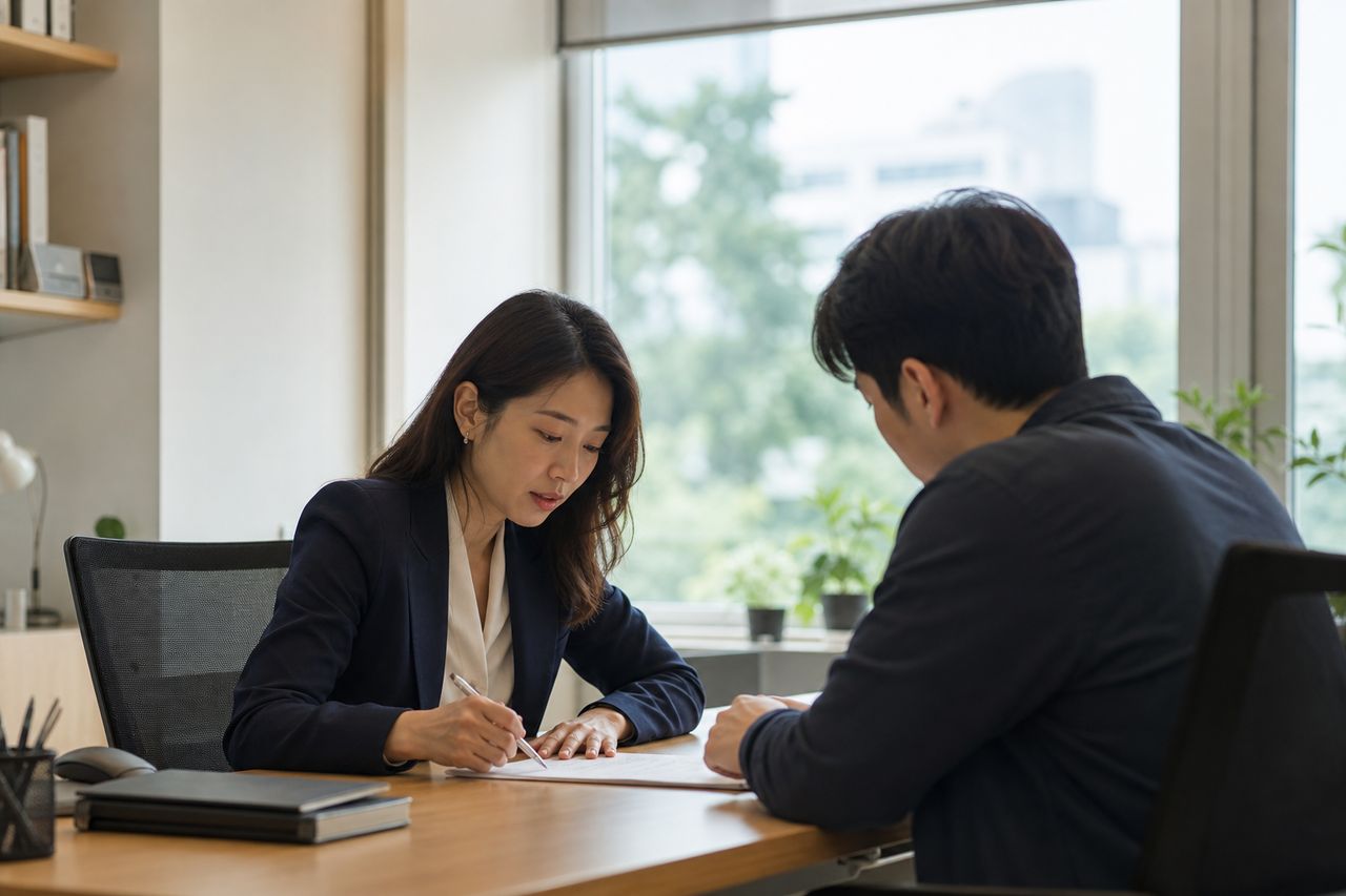 결혼 10년에 유책배우자도 재산의 40~50%를 가져간다고? 2025년 가정법원 판결 흐름 짚기 관련 전문가 상담·서류 검토 장면