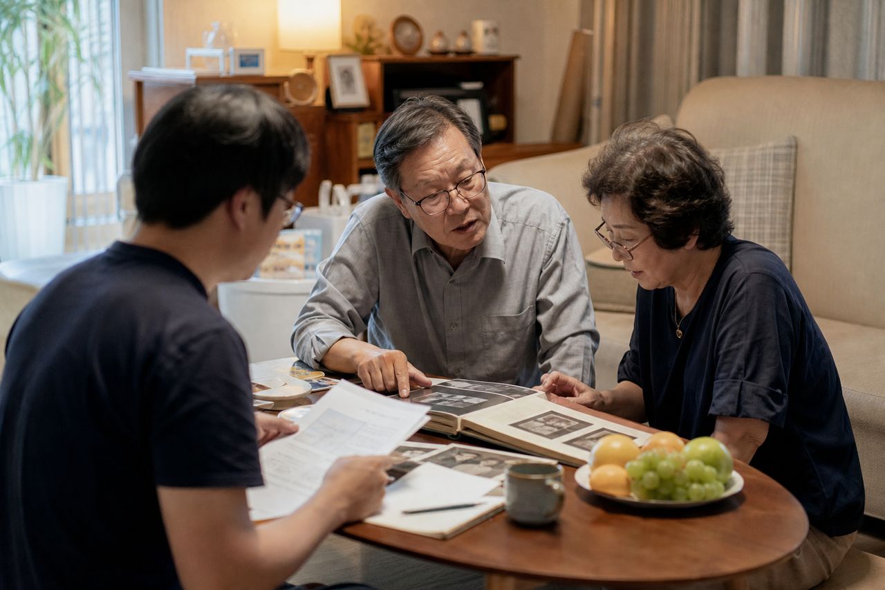 부모 사망 후 6개월, 상속 신고 안 하면 생기는 불이익 3가지 관련 상황을 보여주는 이미지 — 서류를 검토하는 모습