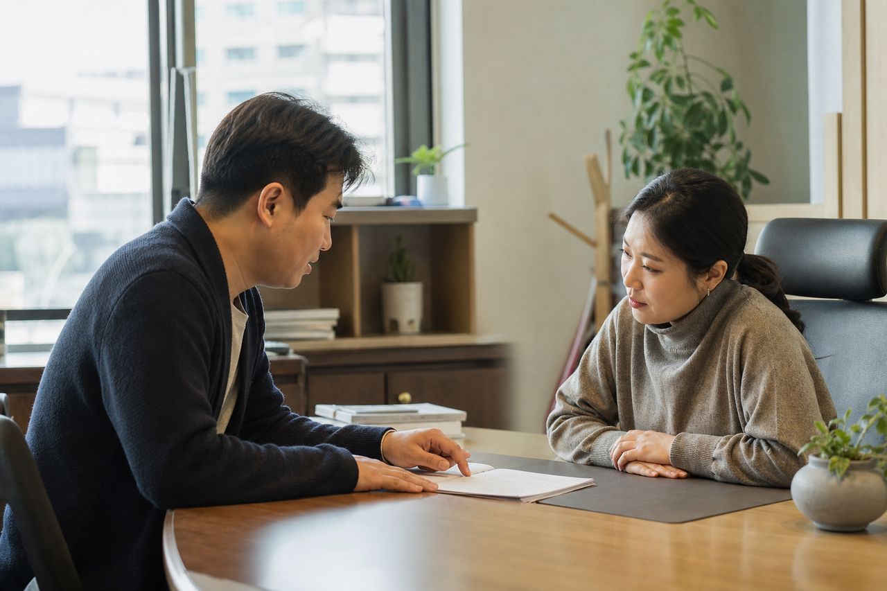 1인 가구 비혼 여성, 사실혼 3년 7개월 만에 파탄 통보받았다 — 이혼변호사가 풀어주는 사실혼 해소 시 재산분할·위자료 청구 가능 조건과 법원이 '사실혼' 인정하는 증거 4가지 관련 전문가 상담·서류 검토 장면