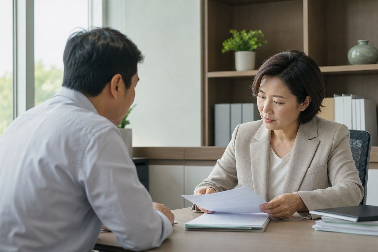 상속받은 재산은 이혼 때 무조건 제외될까, 기여도를 보는 경우 관련 전문가 상담·서류 검토 장면
