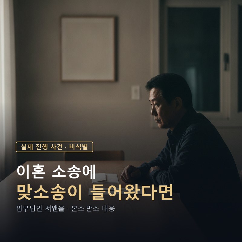 이혼 소송에 맞소송이 들어왔다면|본소·반소 위자료가 모두 기각된 사례 — 이해를 돕기 위한 연출 이미지